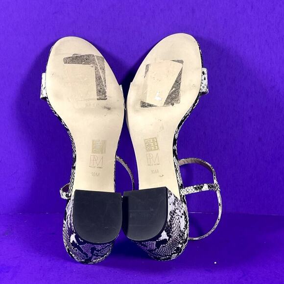 Pelle Moda Snake Print Alicia Open Toe Block Heeled Sandal Shoe Size 10M-NEW - Picture 7 of 9